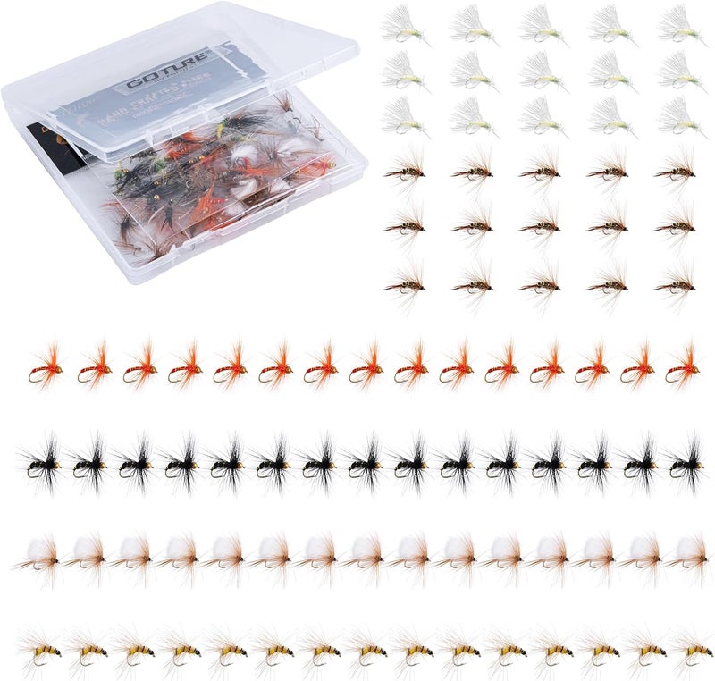 Goture Fly Fishing Flies Kit, 30pcs Dry Wet Flies Streamers Nymphs Fly Fishing Lures Assortment Kit for Bass Trout Steelhead Salmon, Gifts for Men - Image 1